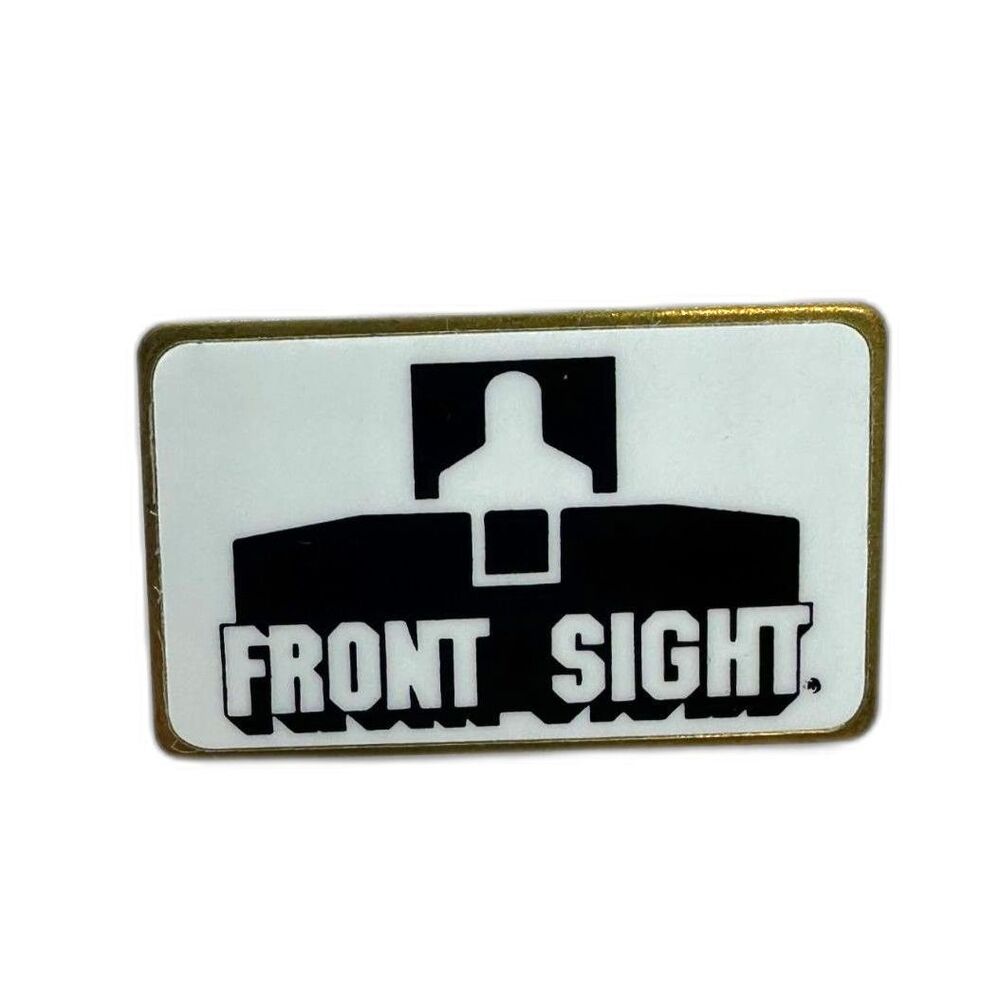 Front Sight Firearms Training Enamel Lapel Pin Black White USA New